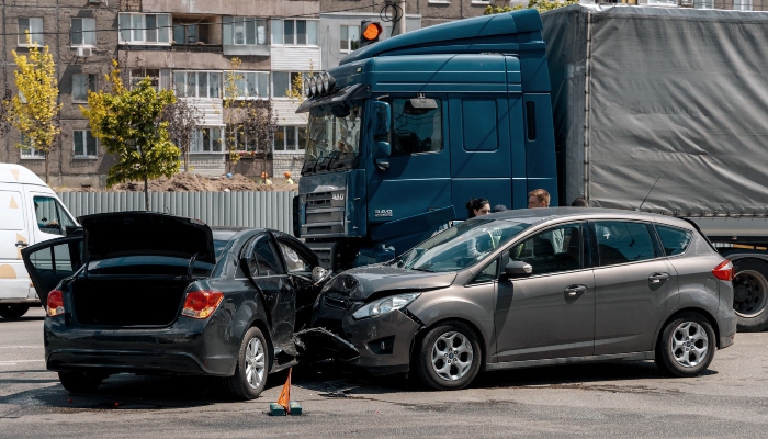 semi truck accident with car