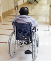 Nursing Home Resident in wheelchair nusing homes assisted living