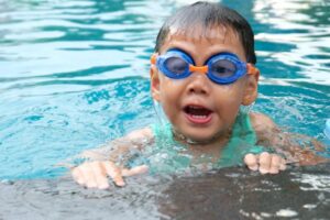 boy swimming