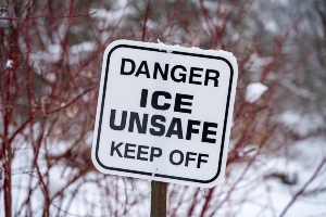 winter weather safety danger unsafe ice thin ice slippery ice